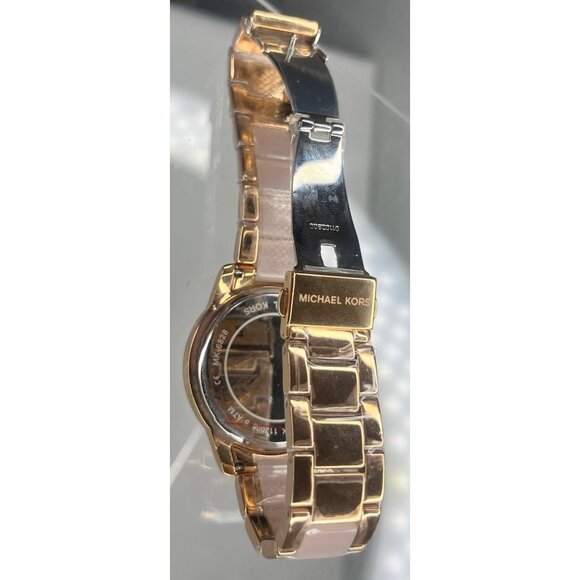 Michael Kors Womens Rose Gold-Tone Diamond WATCH Designer Sleek ICONIC Mk6928 - Picture 12 of 13